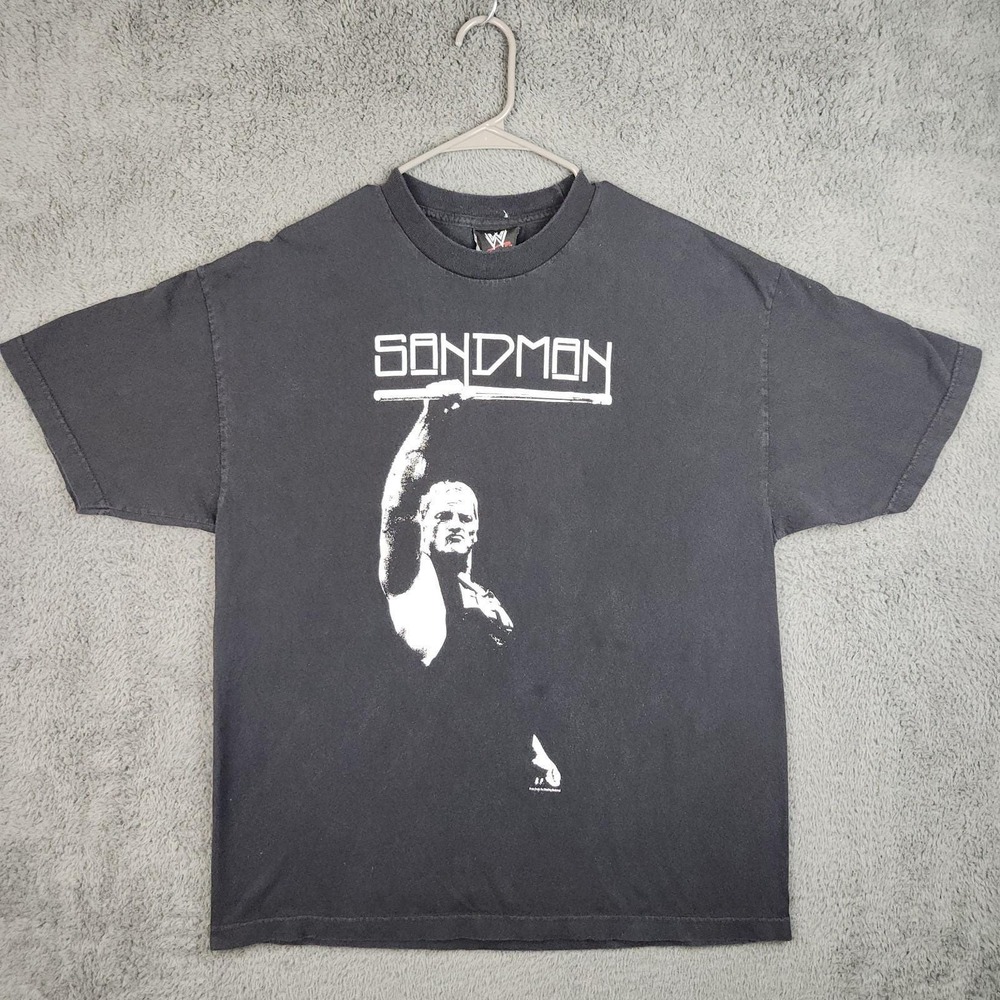 Vintage Sandman Parental Warning Mens XL Shirt ECW WWE WWF Wrestling 2002